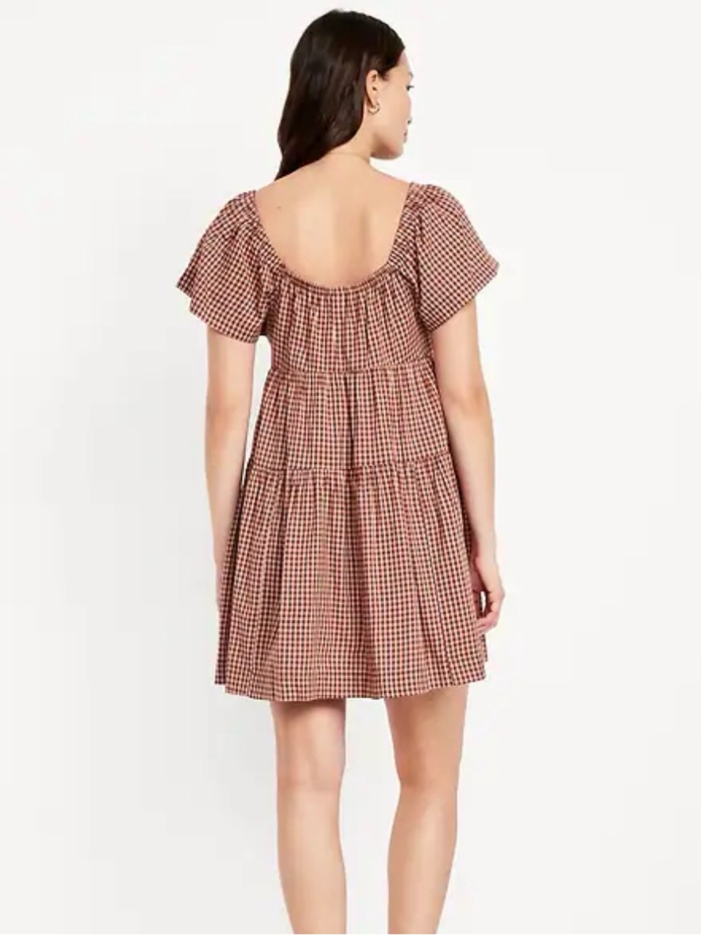 Old navy Gingham Tiered Mini Dress